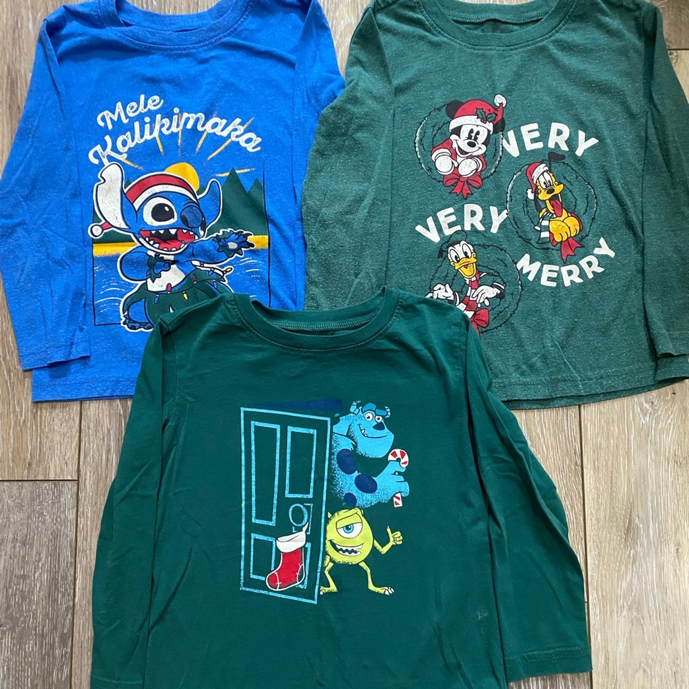 3T Disney Christmas Shirt Bundle